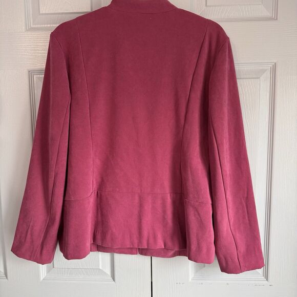 JM Collection Women's Size 16 Zip Blazer |‎ Pink | Career Separate Capsule Ready - Picture 2 of 8